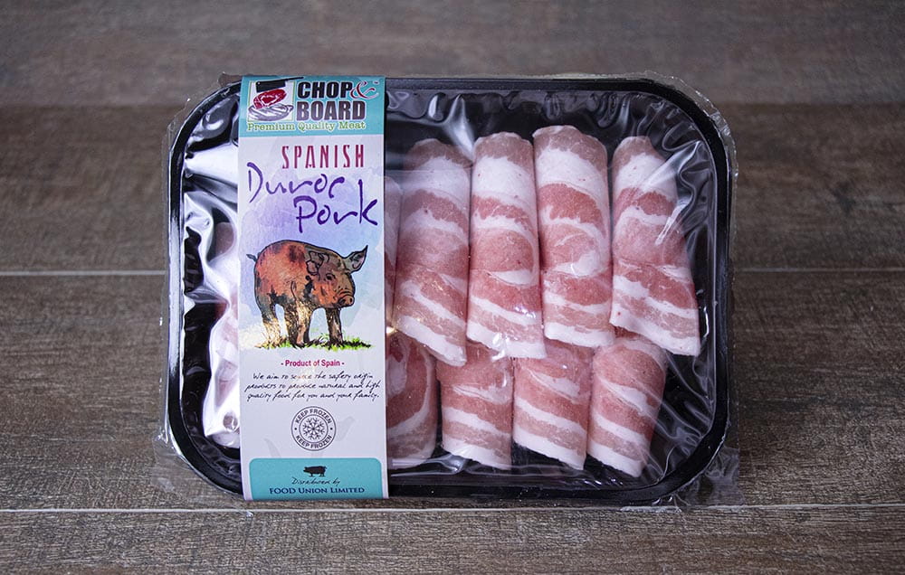 Spanish Frozen Duroc Pork Belly Hot Pot Sliced